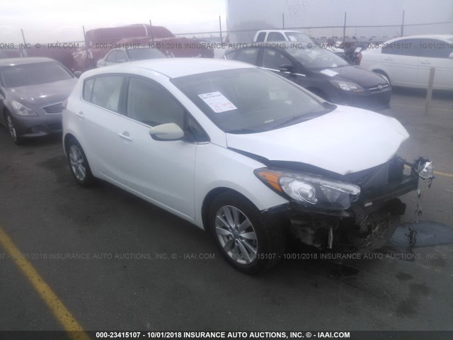 KNAFX5A84F5327453 - 2015 KIA FORTE EX WHITE photo 1