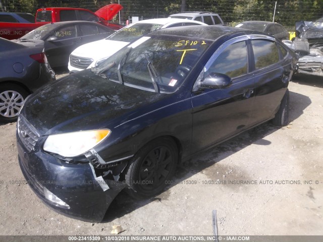 KMHDU46D29U629784 - 2009 HYUNDAI ELANTRA GLS/SE BLACK photo 2