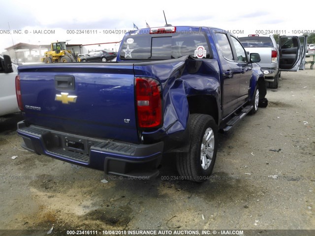 1GCGSCE38G1114538 - 2016 CHEVROLET COLORADO LT BLUE photo 4