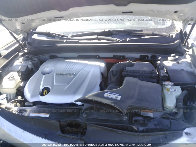 KMHEC4A45DA073463 - 2013 HYUNDAI SONATA HYBRID SILVER photo 10