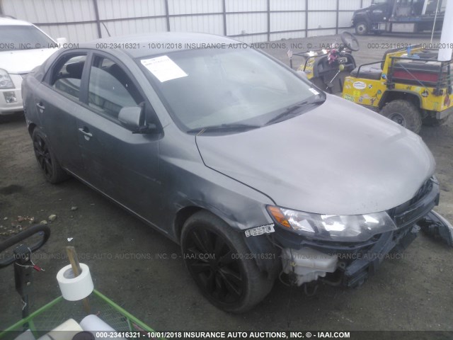 KNAFW4A38B5419094 - 2011 KIA FORTE SX GRAY photo 1