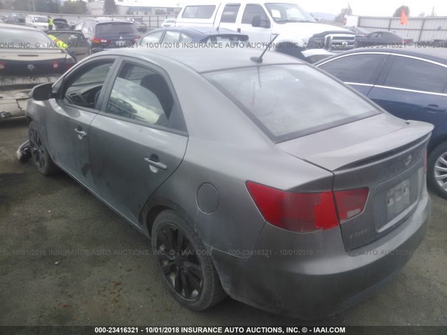 KNAFW4A38B5419094 - 2011 KIA FORTE SX GRAY photo 3