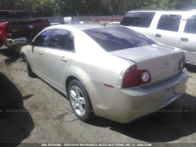 1G1ZB5EB5AF303758 - 2010 CHEVROLET MALIBU LS Qızıl foto 3