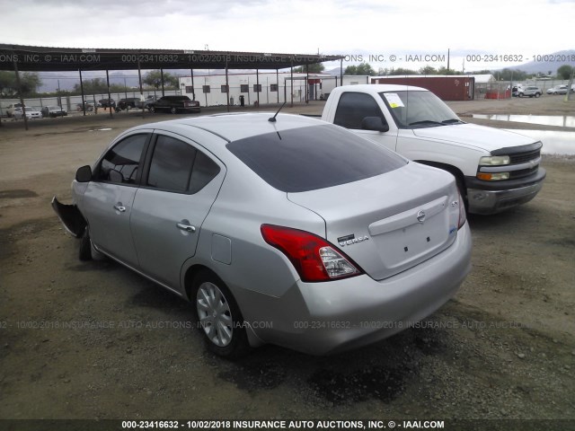 3N1CN7AP1CL888514 - 2012 NISSAN VERSA S/SV/SL SILVER photo 3