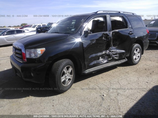 5TDZY5G16AS024863 - 2010 TOYOTA SEQUOIA SR5 BLACK photo 2