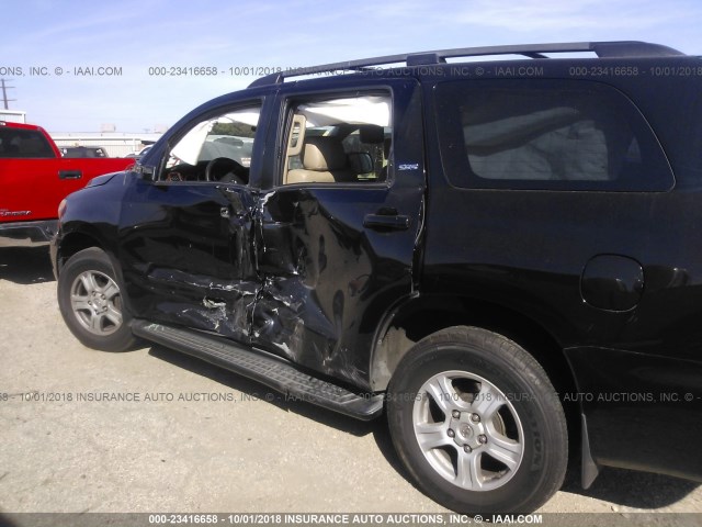 5TDZY5G16AS024863 - 2010 TOYOTA SEQUOIA SR5 BLACK photo 6