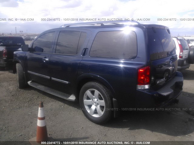 5N1AA0ND5BN603685 - 2011 NISSAN ARMADA SV/SL/PLATINUM BLUE photo 3