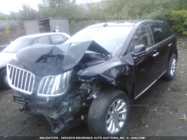 2LMDJ8JK1CBL06737 - 2012 LINCOLN MKX BLACK photo 2