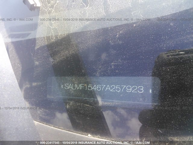 SALMF15467A257923 - 2007 LAND ROVER RANGE ROVER HSE BLACK photo 9