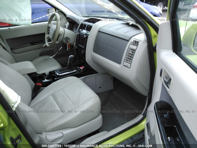 1FMCU5K38BKB64167 - 2011 FORD ESCAPE HYBRID GREEN photo 5