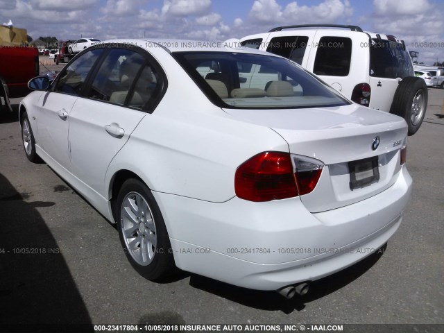 WBAVB17556NK32903 - 2006 BMW 325 I AUTOMATIC WHITE photo 3