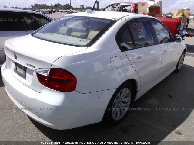 WBAVB17556NK32903 - 2006 BMW 325 I AUTOMATIC WHITE photo 4