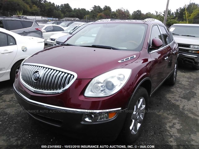 5GAEV23798J101766 - 2008 BUICK ENCLAVE CXL RED photo 2