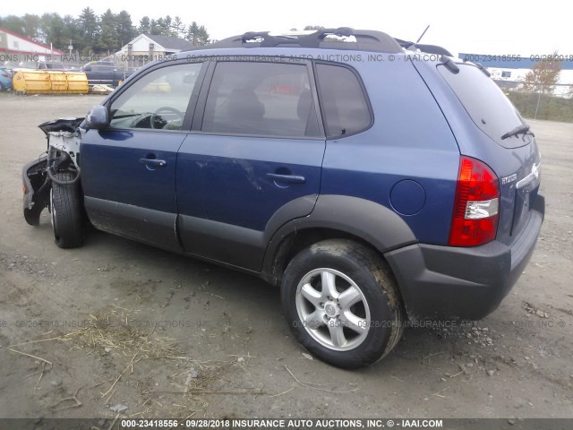 KM8JN72D75U156398 - 2005 HYUNDAI TUCSON GLS/LX BLUE photo 3