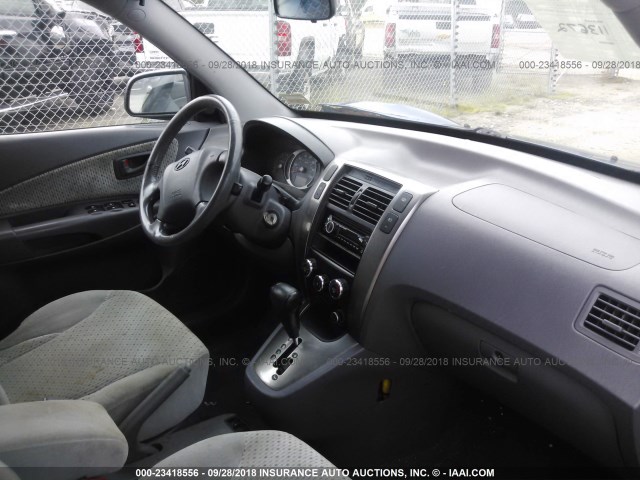 KM8JN72D75U156398 - 2005 HYUNDAI TUCSON GLS/LX BLUE photo 5