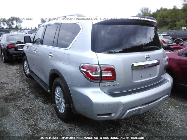 JN8AY2ND1J9054543 - 2018 NISSAN ARMADA SV/SL/PLATINUM SILVER photo 3