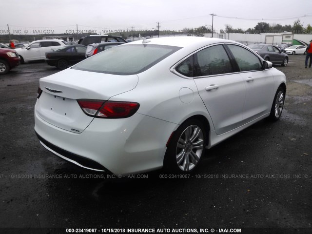 1C3CCCAB5GN147289 - 2016 CHRYSLER 200 LIMITED WHITE photo 4