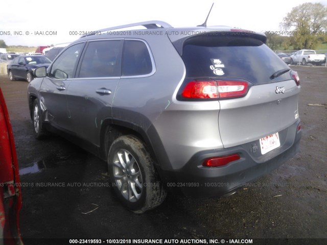 1C4PJLCB0FW530677 - 2015 JEEP CHEROKEE LATITUDE SILVER photo 3