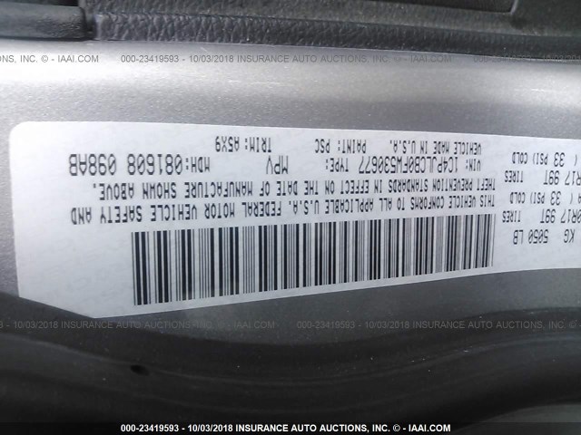 1C4PJLCB0FW530677 - 2015 JEEP CHEROKEE LATITUDE SILVER photo 9