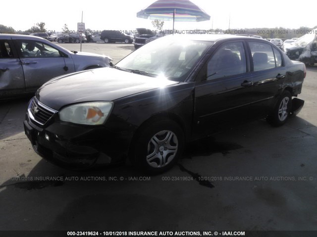 1G1ZS58F17F301979 - 2007 CHEVROLET MALIBU LS BLACK photo 2