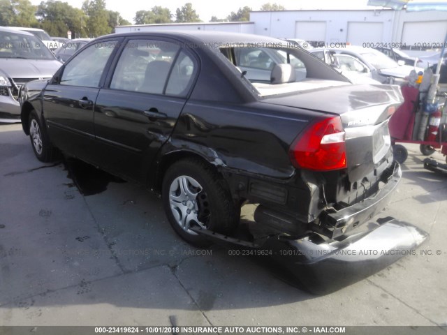 1G1ZS58F17F301979 - 2007 CHEVROLET MALIBU LS BLACK photo 3