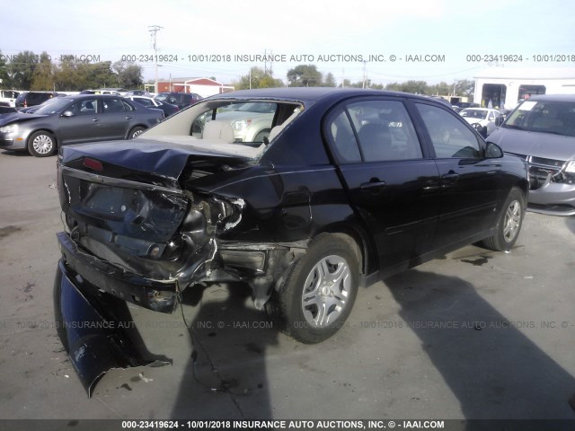 1G1ZS58F17F301979 - 2007 CHEVROLET MALIBU LS BLACK photo 4
