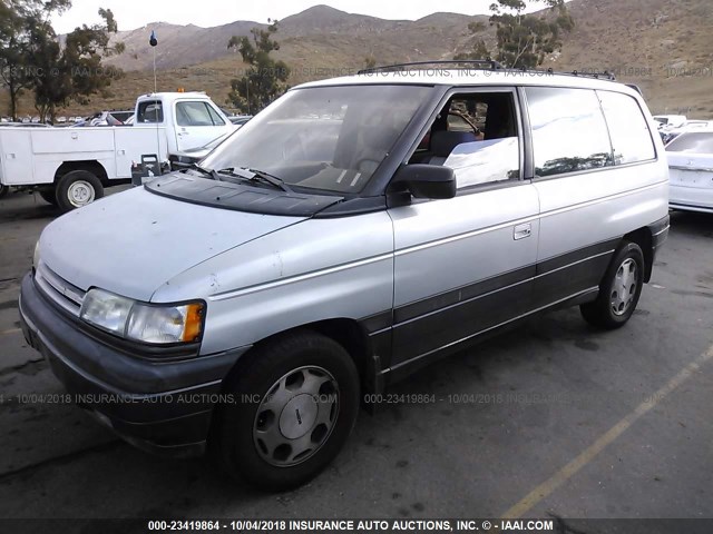 JM3LV5222L0223730 - 1990 MAZDA MPV WAGON SILVER photo 2