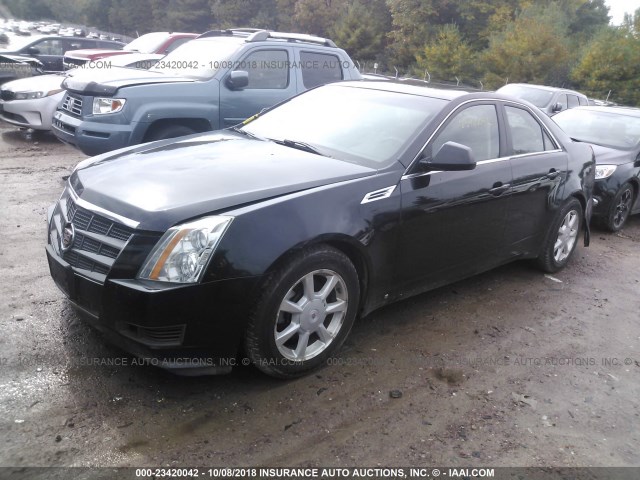 1G6DT57V480174384 - 2008 CADILLAC CTS HI FEATURE V6 BLACK photo 2