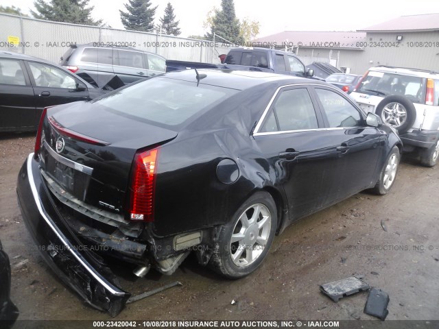 1G6DT57V480174384 - 2008 CADILLAC CTS HI FEATURE V6 BLACK photo 4