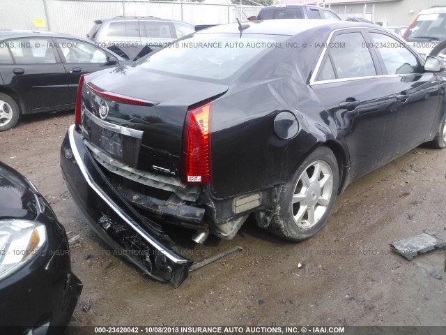 1G6DT57V480174384 - 2008 CADILLAC CTS HI FEATURE V6 BLACK photo 6