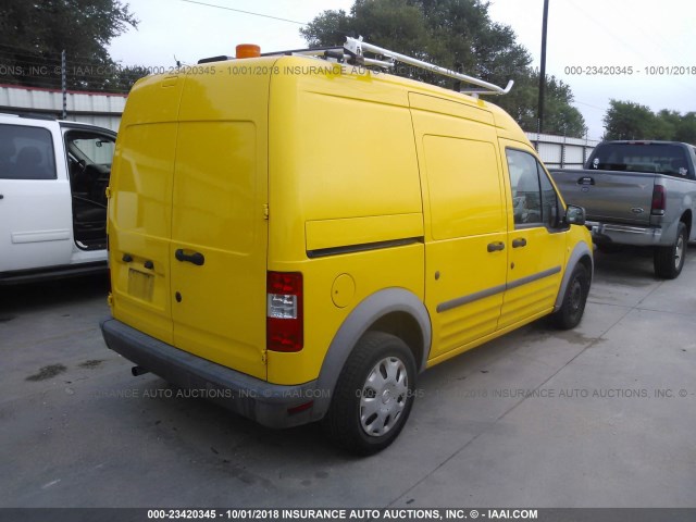 NM0LS7AN0CT114090 - 2012 FORD TRANSIT CONNECT XL YELLOW photo 4