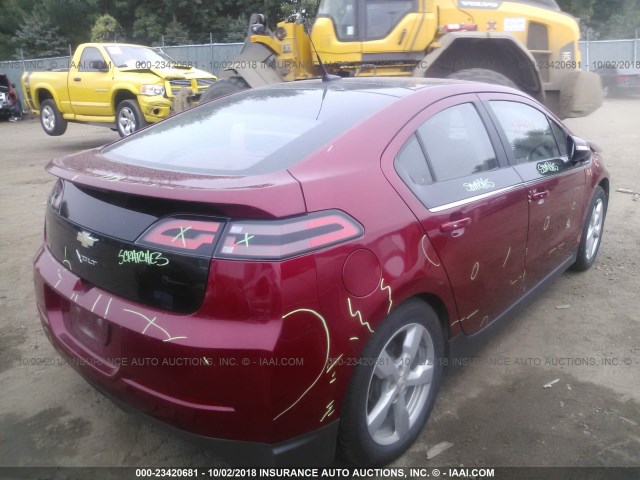 1G1RA6E40CU102732 - 2012 CHEVROLET VOLT RED photo 4