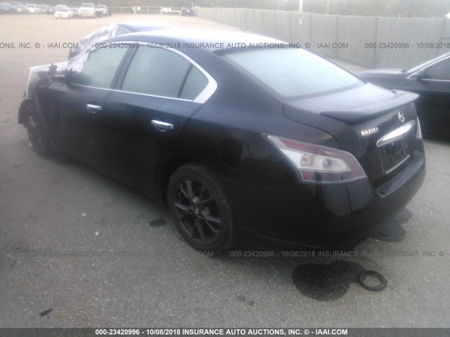 1N4AA5AP4CC836669 - 2012 NISSAN MAXIMA S/SV BLACK photo 3