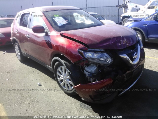 KNMAT2MVXGP593929 - 2016 NISSAN ROGUE S/SL/SV RED photo 6