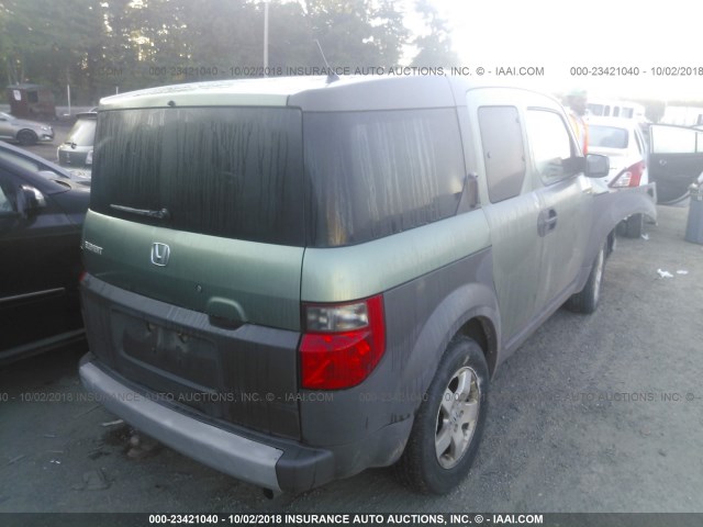 5J6YH28504L038804 - 2004 HONDA ELEMENT EX GREEN photo 4