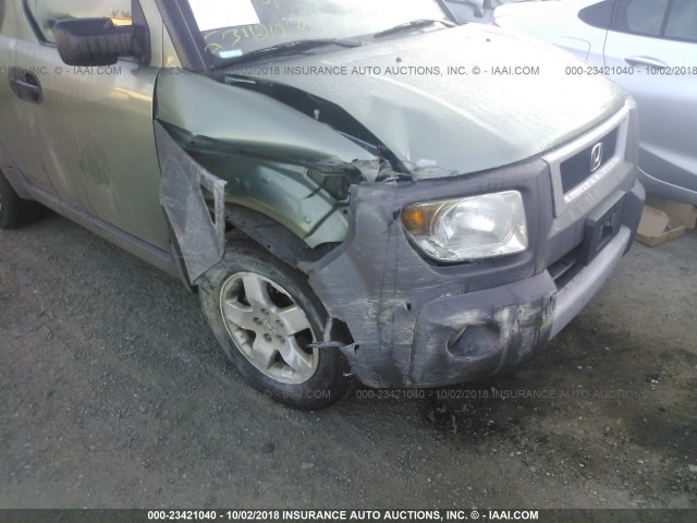 5J6YH28504L038804 - 2004 HONDA ELEMENT EX GREEN photo 6