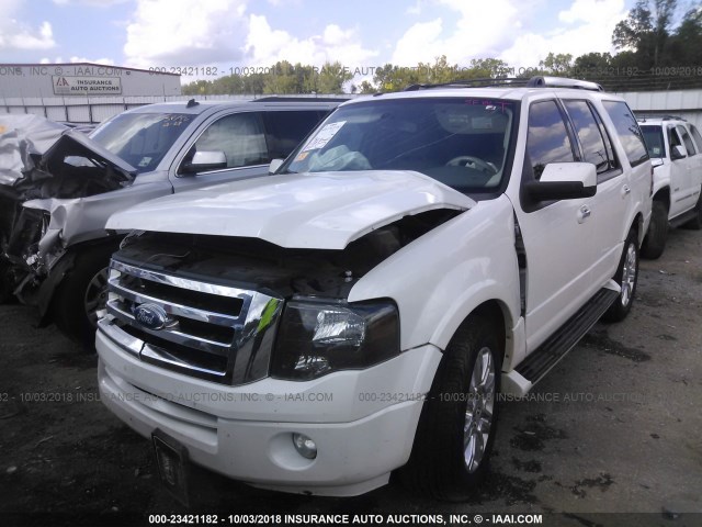 1FMJU1K55BEF13172 - 2011 FORD EXPEDITION LIMITED WHITE photo 2