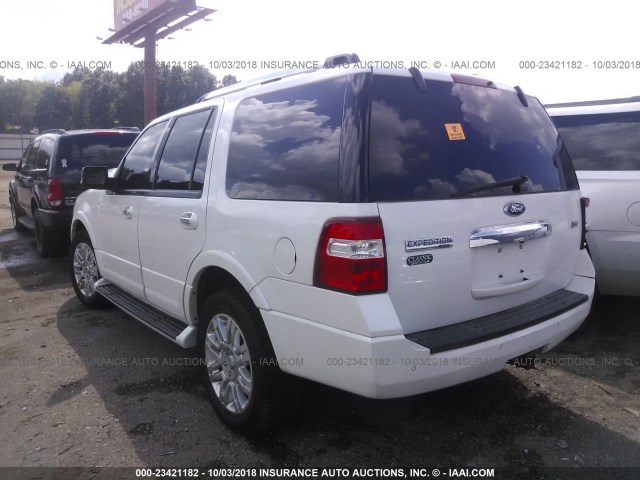 1FMJU1K55BEF13172 - 2011 FORD EXPEDITION LIMITED WHITE photo 3