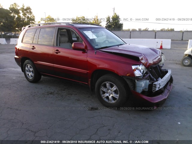 JTEGF21A520033946 - 2002 TOYOTA HIGHLANDER LIMITED RED photo 1