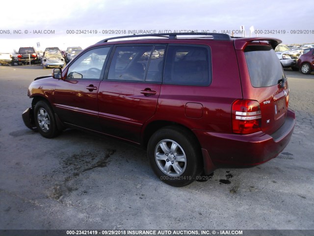 JTEGF21A520033946 - 2002 TOYOTA HIGHLANDER LIMITED RED photo 3