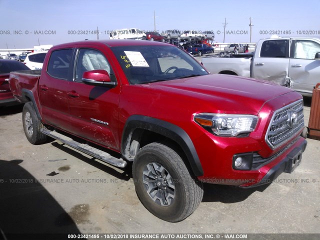 5TFCZ5AN6GX025707 - 2016 TOYOTA TACOMA DBL CAB/SR/SR5/TRD SPT/OR RED photo 1