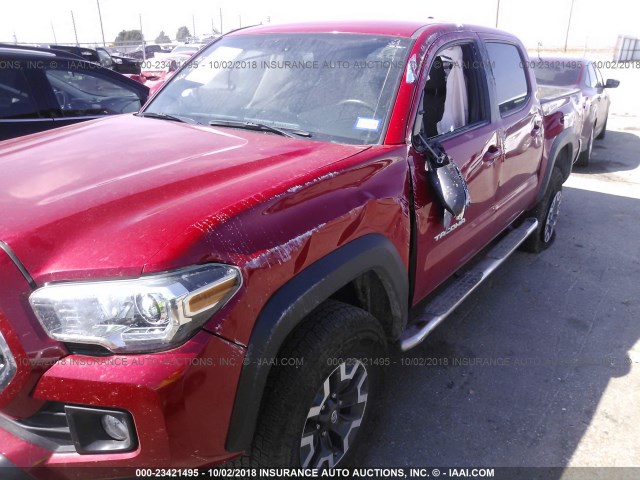 5TFCZ5AN6GX025707 - 2016 TOYOTA TACOMA DBL CAB/SR/SR5/TRD SPT/OR RED photo 6