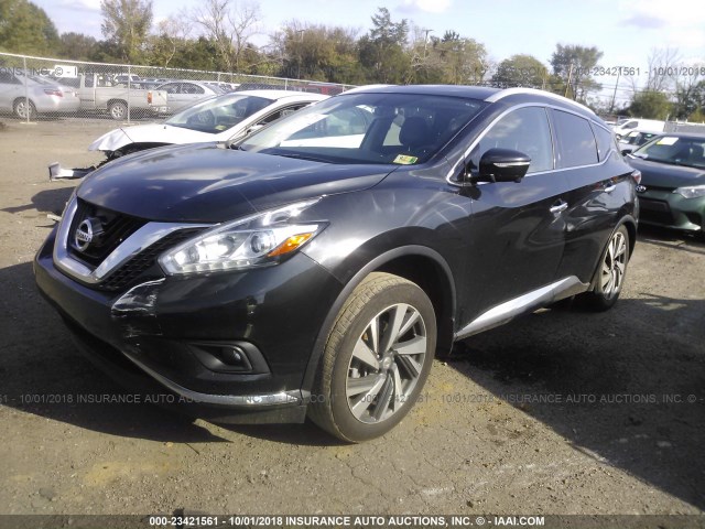 5N1AZ2MHXFN283567 - 2015 NISSAN MURANO S/SL/SV/PLATINUM BLACK photo 2