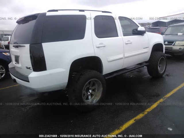 1GKFK13017R241999 - 2007 GMC YUKON WHITE photo 4