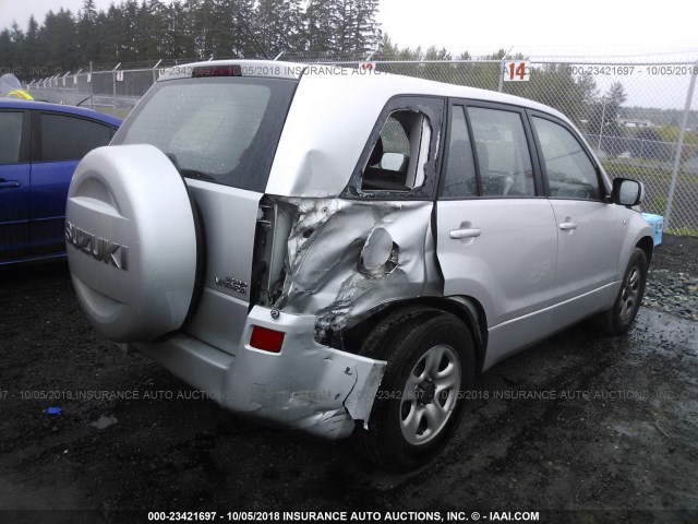 JS3TE941674200276 - 2007 SUZUKI GRAND VITARA  SILVER photo 4