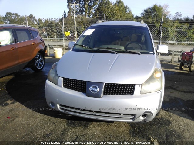 5N1BV28U36N115521 - 2006 NISSAN QUEST S/SE/SL SILVER photo 6