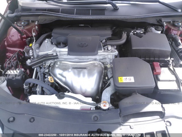 4T1BF1FK2HU807559 - 2017 TOYOTA CAMRY LE/XLE/SE/XSE BURGUNDY photo 10