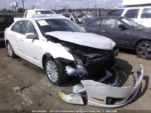 3FADP0L32AR245456 - 2010 FORD FUSION HYBRID WHITE photo 1