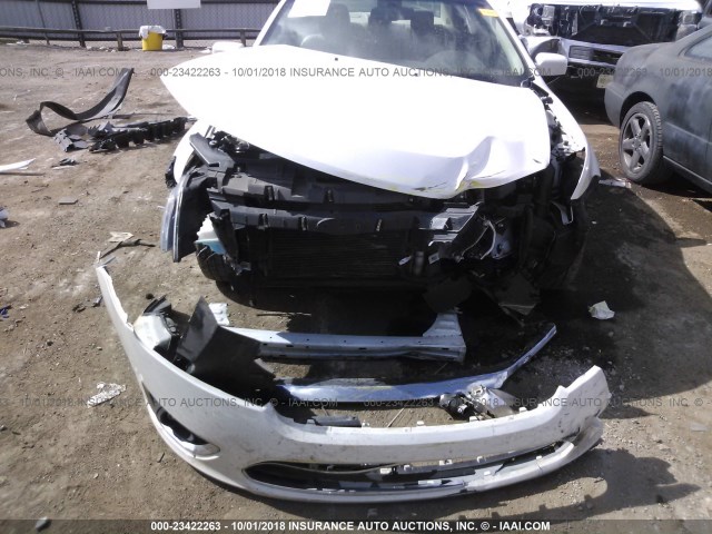 3FADP0L32AR245456 - 2010 FORD FUSION HYBRID WHITE photo 6