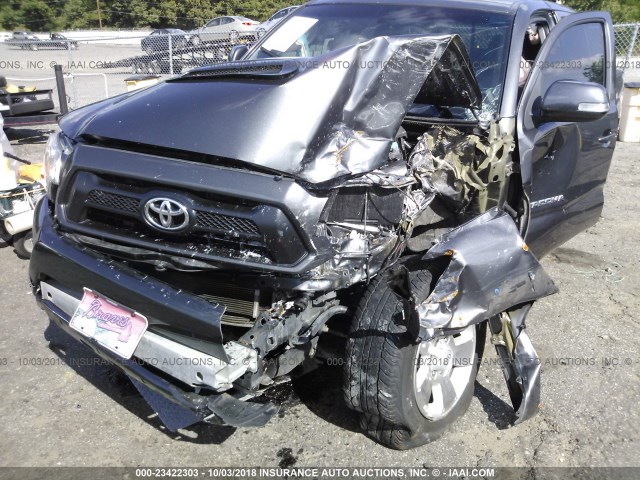 3TMJU4GN6FM188899 - 2015 TOYOTA TACOMA DOUBLE CAB PRERUNNER GRAY photo 6